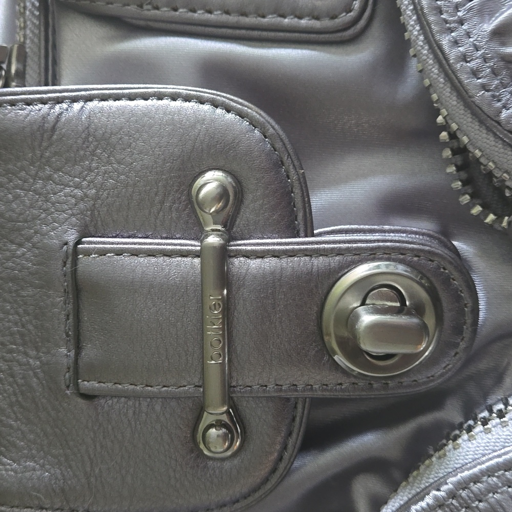Botkier Gray Satin Satchel with Silver Hardware - Picture 2 of 7